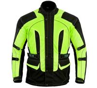 Texpeed Motorcycle Waterproof Armoured Jacket Hi Vis Yellow: 9XL