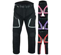 Texpeed Womens Motorcycle Biker Trousers Ladies Cordura Waterproof Textile With Protective Motorbike Armour (EN 1621-1) Black - 48W / 30L