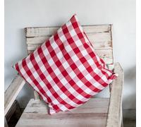 texpot Cushion Cover 40 x 40 cm 20 mm Checked Red/White Zip Country House Sofa Cushion Decorative Cushion Vichy Bavarian Check