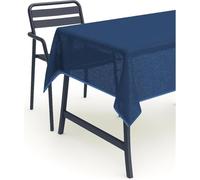 texpot Garden Blanket 140 x 180 cm Oval Blue with Hem Washable Garden Tablecloth Balcony Patio Weatherproof