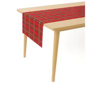 texpot Table Runner 40 x 200 cm Tartan Red Tartan Checked 100% Polyester Christmas