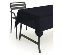texpot Tablecloth 140 cm Black Garden Blanket with Hem Washable Garden Tablecloth Balcony Patio Weatherproof