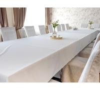 texpot Tablecloth 240 x 240 cm Cotton Tablecloth Glossy White