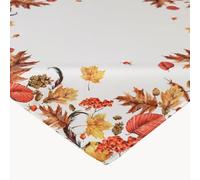texpot Tablecloth 85 x 85 cm Autumn Leaves Cream White Beige Colourful Printed