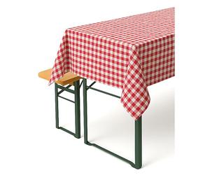 texpot TextilDepot24 Country House Table Cloth in Red Checks 100 x 100 cm Cotton
