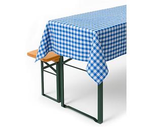 texpot TextilDepot24 Country House Tablecloth, Chequered, 100% Cotton, 100 x 100 cm, Blue/White