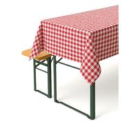 texpot TextilDepot24 Country House Tablecloth, Chequered, 100% Cotton, 130 x 130 cm, Square, Red/White