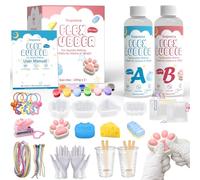 Texpoxica Taba Squishy Kit,18oz Super Soft Silicone Rubber Making Kits 1:1 AB Ratio Mix for Decompression Gift, DIY Craft for Enthusiasts