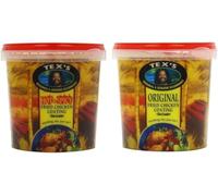 Tex's Fried Chicken Coating Mix, 700g, Original & Hot & Spicy Combo Pack (Pack of 1)