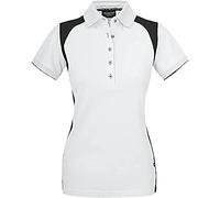 Texstar PSW7 Women's Stretch Pique Shirt with Three Buttons - White - Medium