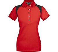 Texstar PSW7 Womens Stretch Pique Three Button Shirt Red XS