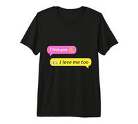 Text Conversation Funny Messages I Love You Robot Lover Premium T-Shirt