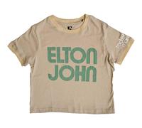 Text Crop Top Elton John Light Sand XL