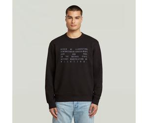 Text Graphic Sweater - Black - Men M