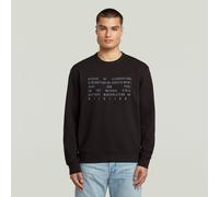 Text Graphic Sweater - Black - Men XS