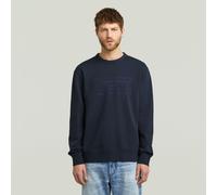 Text Graphic Sweater - Dark blue - Men M
