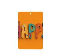 Text Happy Colorful Letters Car Air Fresheners 4 Pcs Hanging Scented Cards Fragrance Scented Cards For Car Aromatherapy Tablets