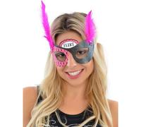 Text Hen Night Eye Mask (Pack Of 6) Black/pink/white (One Size)