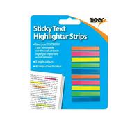 Text Highlighter Strips Flag Neon Page Marker by Tiger 200 Pack