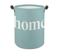 Text Home on Light Green Minimalist Laundry Baskets Laundry Hamper Waterproof Foldable Storage Bin Dirty Clothes Laundry Basket for Living Room Bathroom