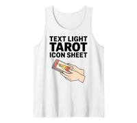Text Light Tarot Icon Sheet Deck Illustration Minimal Cards Tank Top