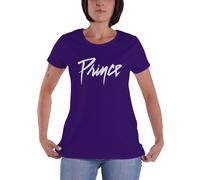 Text Logo Skinny Fit T Shirt Prince Purple S