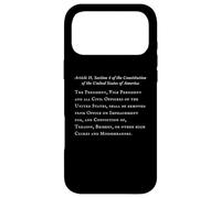 Text of Article II Section 4 of the Constitution of the USA Case for iPhone 17 Pro Max