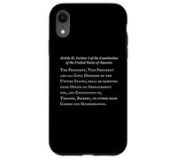 Text of Article II Section 4 of the Constitution of the USA Case for iPhone XR