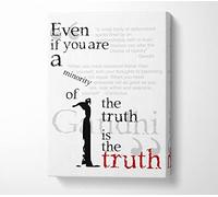 Text Quotes Motivational Quote Gandhi The Truth Is The Truth Canvas Print Wall Art - Canvas Art Medium 20 x 32 Inches