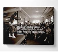 Text Quotes Motivational Quote Muhammad Ali Motivational Canvas Print Wall Art - Canvas Art Small 14 x 20 Inches