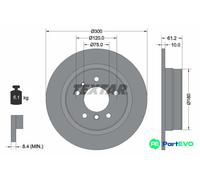 TEXTAR 2 X BRAKE DISC 92042303 FOR BMW