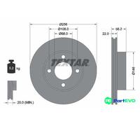 TEXTAR 2 X BRAKE DISC 92054200 FOR AUDI