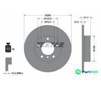 TEXTAR 2 X BRAKE DISC 92055503 FOR BMW