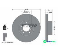 TEXTAR 2 X BRAKE DISC 92058300 FOR BMW ALPINA