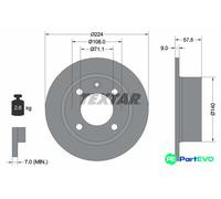 TEXTAR 2 X BRAKE DISC 92059700 FOR CITROËN