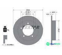 TEXTAR 2 X BRAKE DISC 92066003 FOR SUZUKI