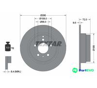 TEXTAR 2 X BRAKE DISC 92066803 FOR VOLVO