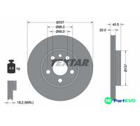 TEXTAR 2 X BRAKE DISC 92088003 FOR CITROËN PEUGEOT