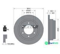 TEXTAR 2 X BRAKE DISC 92091600 FOR OPEL VAUXHALL
