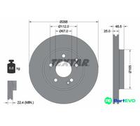 TEXTAR 2 X BRAKE DISC 92105905 FOR MERCEDES-BENZ