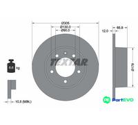 TEXTAR 2 X BRAKE DISC 92111203