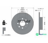 TEXTAR 2 X BRAKE DISC 92111303 FOR OPEL VAUXHALL