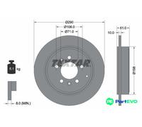 TEXTAR 2 X BRAKE DISC 92112000 FOR PEUGEOT
