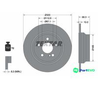 TEXTAR 2 X BRAKE DISC 92115405 FOR MERCEDES-BENZ
