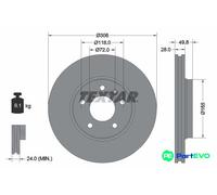 TEXTAR 2 X BRAKE DISC 92116005