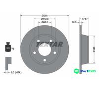 TEXTAR 2 X BRAKE DISC 92117303 FOR AUDI