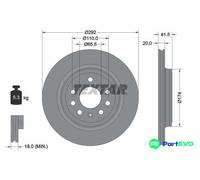 TEXTAR 2 X BRAKE DISC 92118403 FOR FIAT OPEL SAAB VAUXHALL CADILLAC