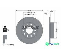 TEXTAR 2 X BRAKE DISC 92121103 FOR SKODA VW