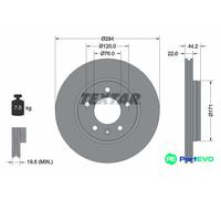 TEXTAR 2 X BRAKE DISC 92121403