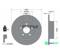 TEXTAR 2 X BRAKE DISC 92124903 FOR FORD
